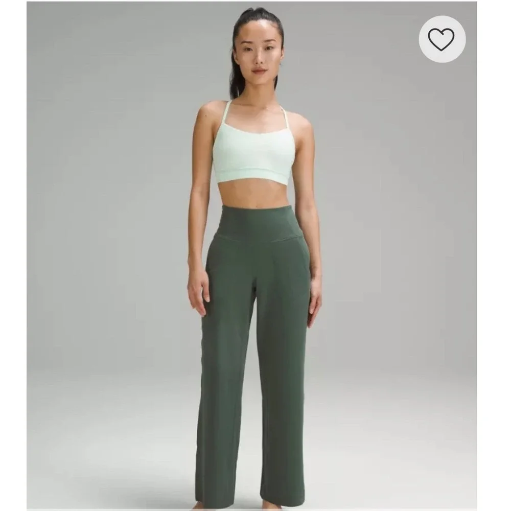Lululemon Align High-Rise Wide-Leg Pant Forest Green Nulu Pockets LW5EGZS 2